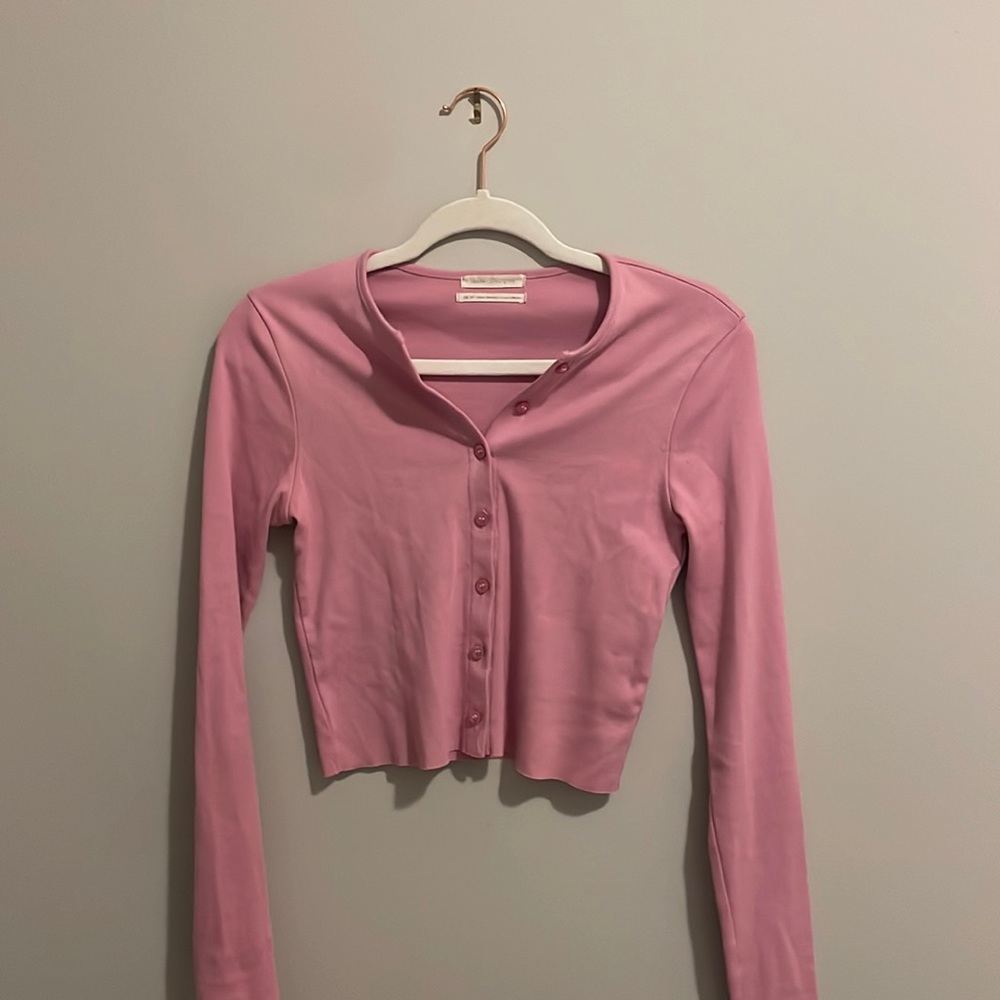 Urban Outfitters button up long sleeve in pink. Size small.